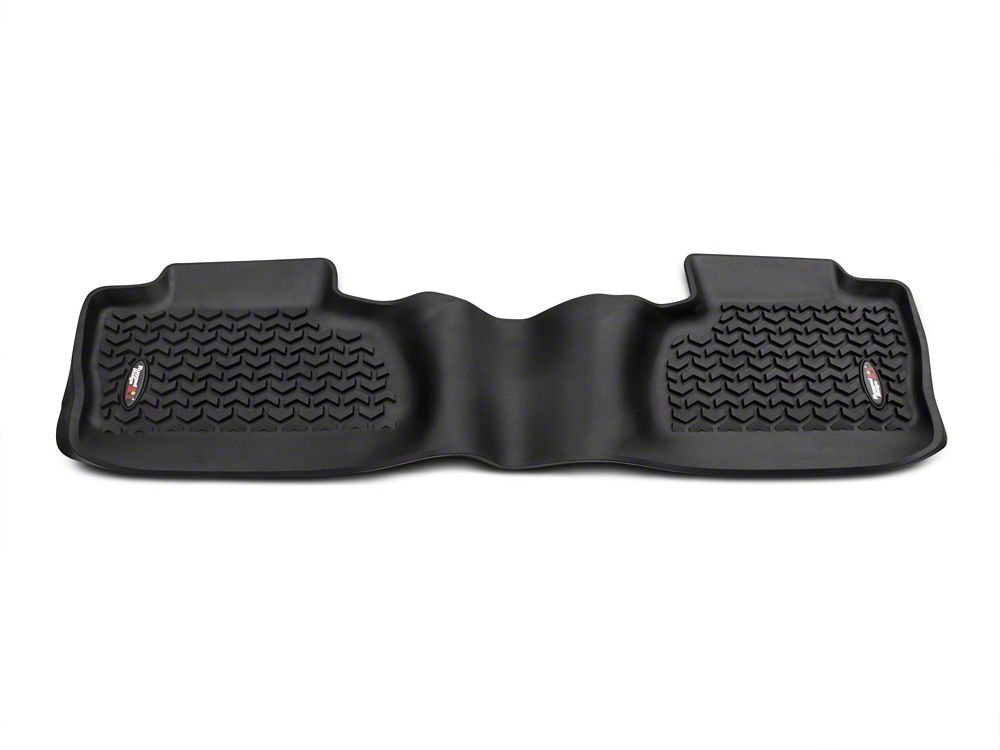 Barricade Rear Floor Mat; Black (14-18 Sierra 1500 Double Cab, Crew Cab)