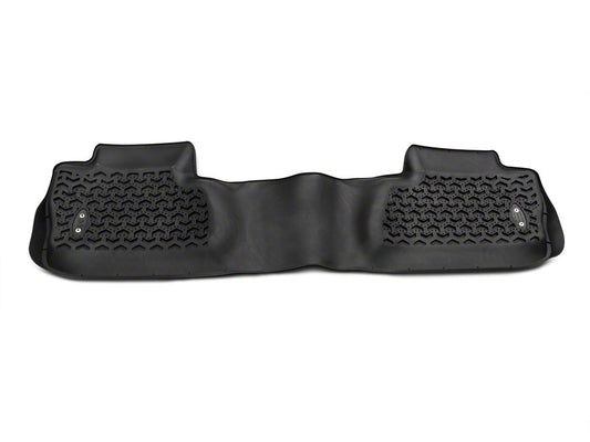 Barricade Rear Floor Mat; Black (14-18 Sierra 1500 Double Cab, Crew Cab)