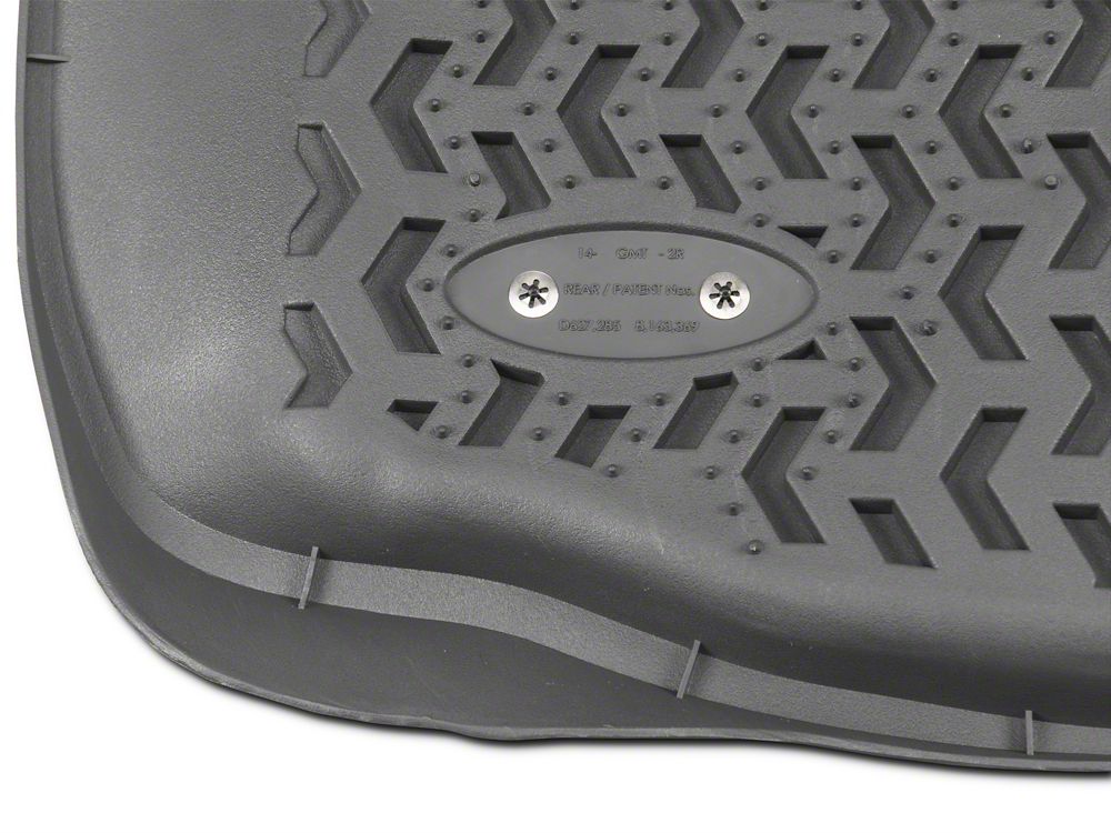 Barricade Rear Floor Mat; Gray (14-18 Sierra 1500 Double Cab, Crew Cab)