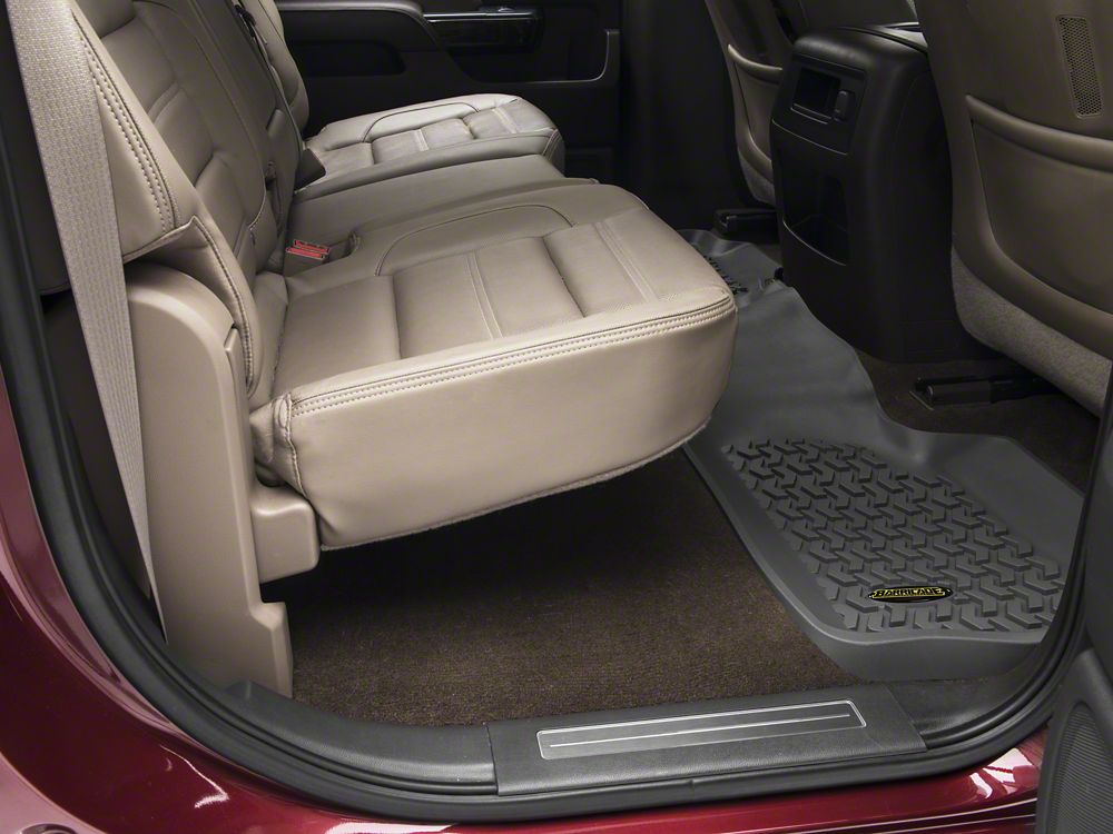 Barricade Rear Floor Mat; Gray (14-18 Sierra 1500 Double Cab, Crew Cab)