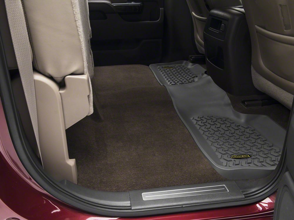 Barricade Rear Floor Mat; Gray (14-18 Sierra 1500 Double Cab, Crew Cab)