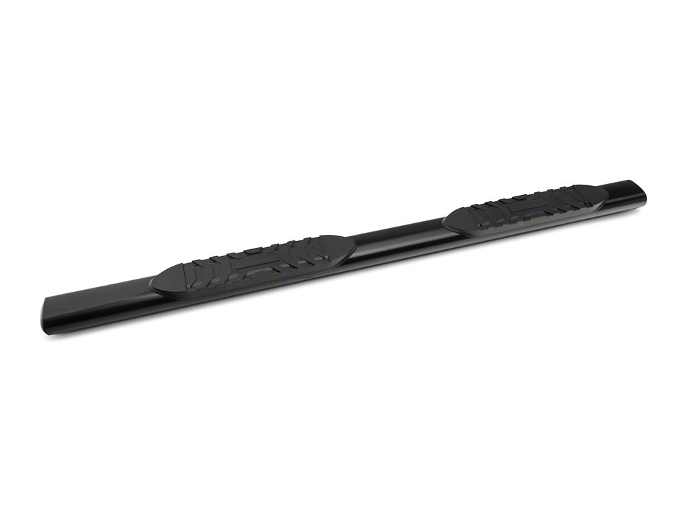Barricade 5-Inch Oval Straight End Running Boards; Black (99-13 Sierra 1500)