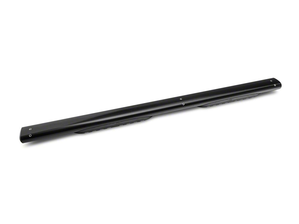 Barricade 5-Inch Oval Straight End Running Boards; Black (99-13 Sierra 1500)