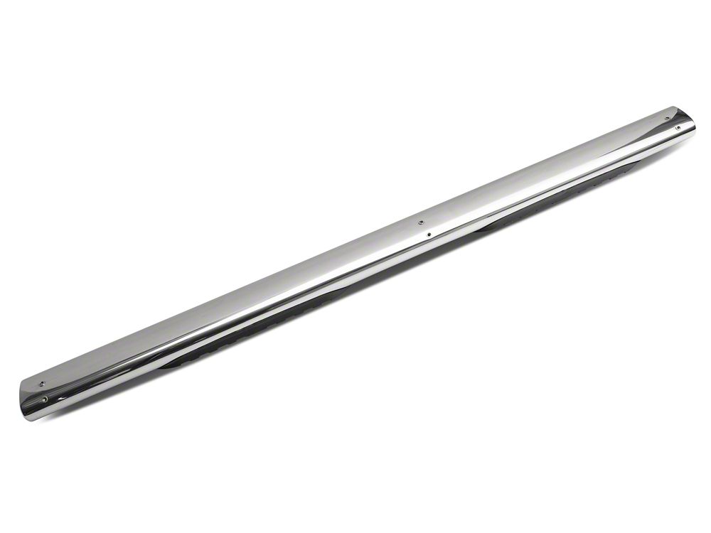 Barricade 5-Inch Oval Straight End Running Boards; Stainless Steel (99-13 Sierra 1500)