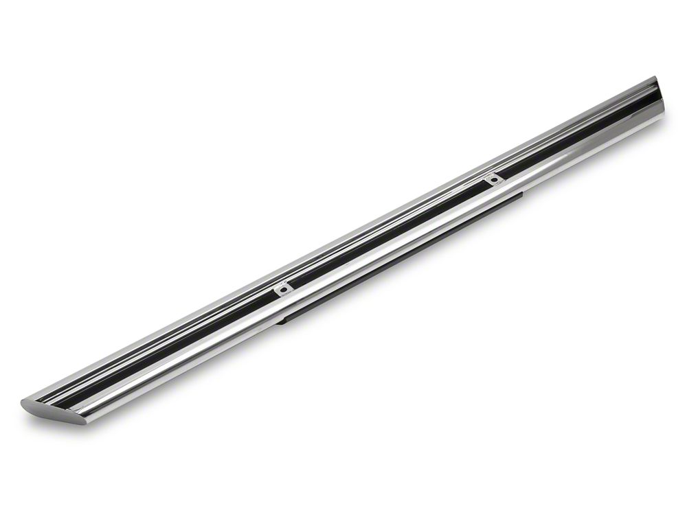 Barricade 4-Inch Flat Oval Running Boards; Stainless Steel (14-18 Sierra 1500 Regular Cab)