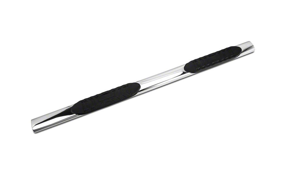Barricade 5-Inch Oval Side Step Bars; Stainless Steel (19-25 Sierra 1500 Crew Cab)