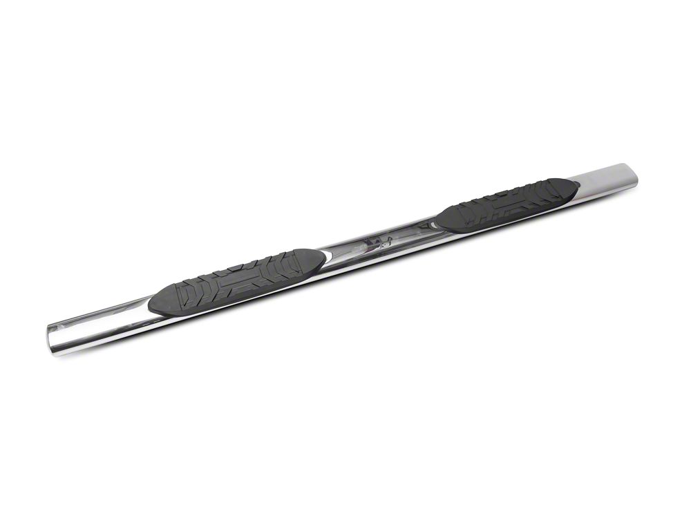 Barricade 5-Inch Oval Side Step Bars; Stainless Steel (19-25 Sierra 1500 Crew Cab)
