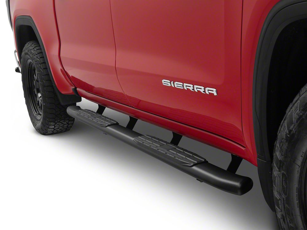 Barricade PNC Side Step Bars; Textured Black (19-25 Sierra 1500 Crew Cab)