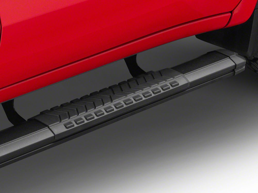 Barricade Saber 5-Inch Aluminum Side Step Bars; Black Cover Plates (19-25 Sierra 1500 Crew Cab)