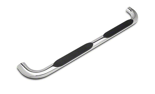 Barricade 4-Inch Oval Bent End Side Step Bars; Stainless Steel (19-25 Sierra 1500 Crew Cab)
