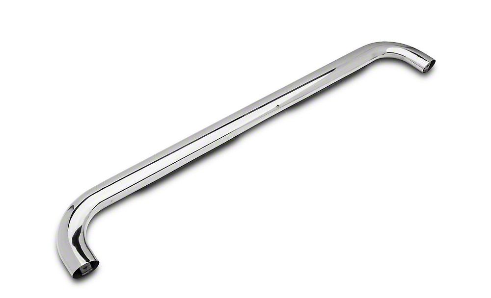 Barricade 4-Inch Oval Bent End Side Step Bars; Stainless Steel (19-25 Sierra 1500 Crew Cab)