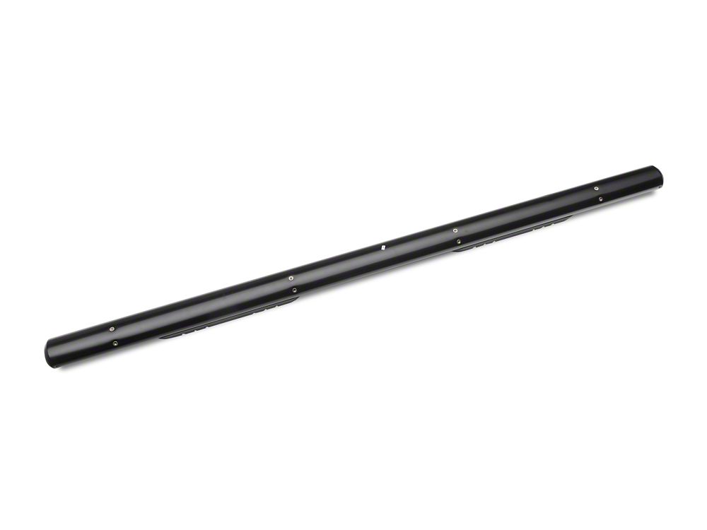 Barricade 4-Inch Oval Straight End Side Step Bars; Black (19-25 Sierra 1500 Crew Cab)