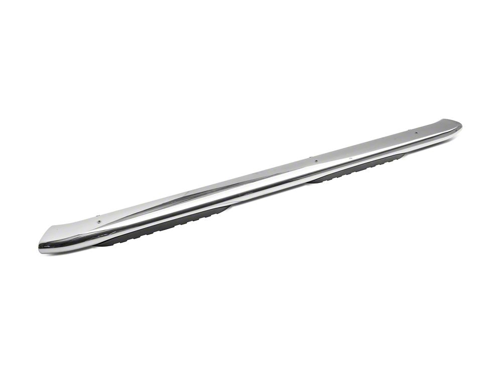 Barricade 5-Inch Oval Bent End Side Step Bars; Stainless Steel (19-25 Sierra 1500 Double Cab)