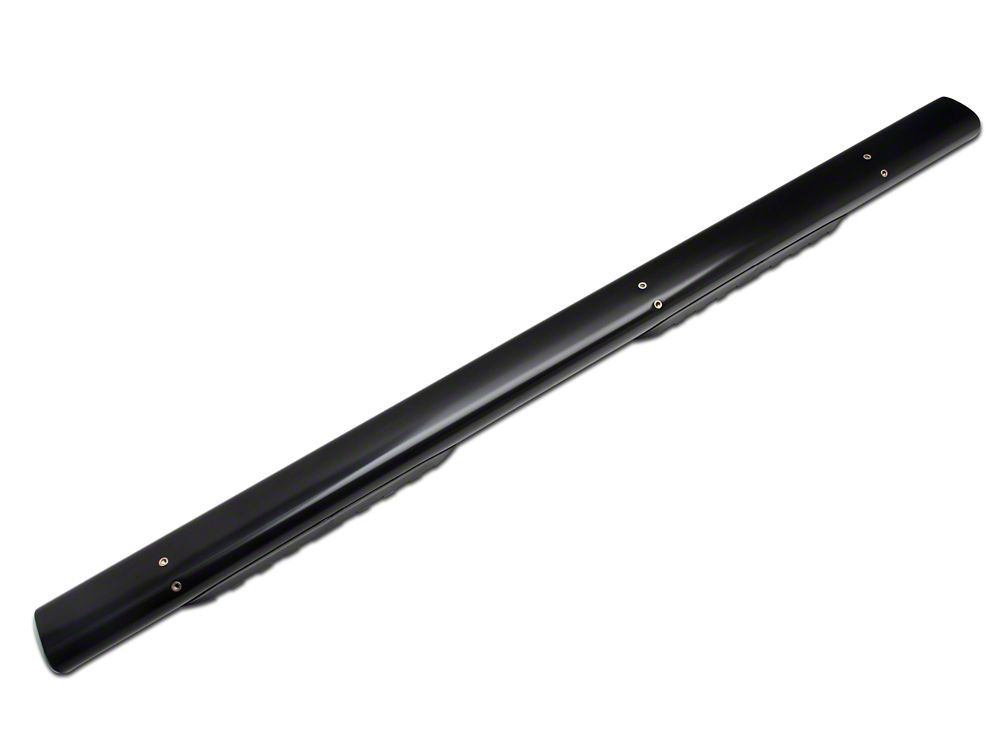 Barricade 5-Inch Oval Straight End Side Step Bars; Black (19-25 Sierra 1500 Double Cab)