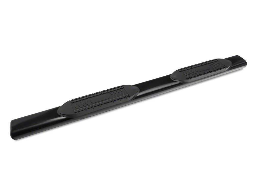 Barricade 6-Inch Oval Straight End Side Step Bars; Black (19-25 Sierra 1500 Double Cab)