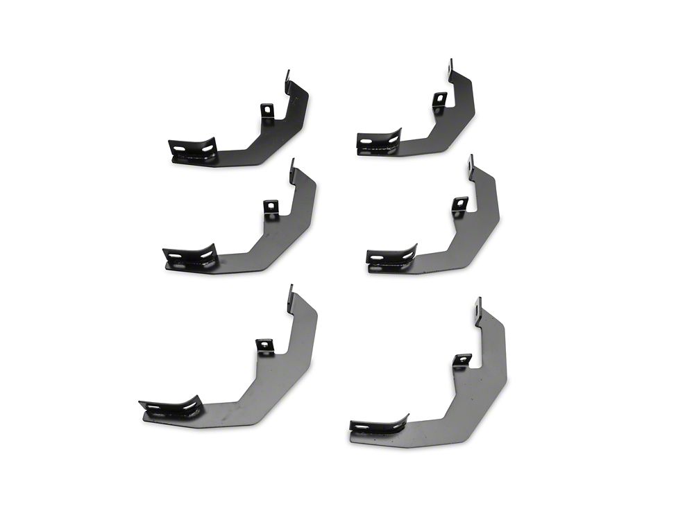 Barricade 6-Inch Oval Straight End Side Step Bars; Black (19-25 Sierra 1500 Double Cab)