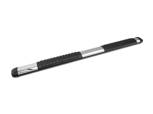 Barricade Saber 5-Inch Aluminum Side Step Bars; Stainless Cover Plates (19-25 Sierra 1500 Double Cab)