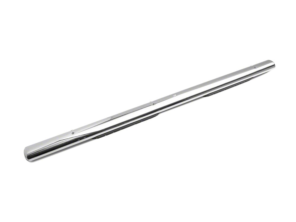 Barricade 4-Inch Oval Straight End Side Step Bars; Stainless Steel (19-25 Sierra 1500 Double Cab)