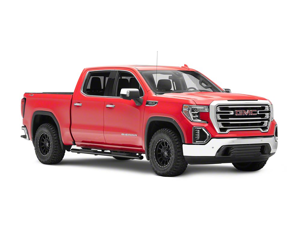 Barricade E-Series Oval Straight Side Step Bars; Black (19-25 Sierra 1500 Crew Cab)