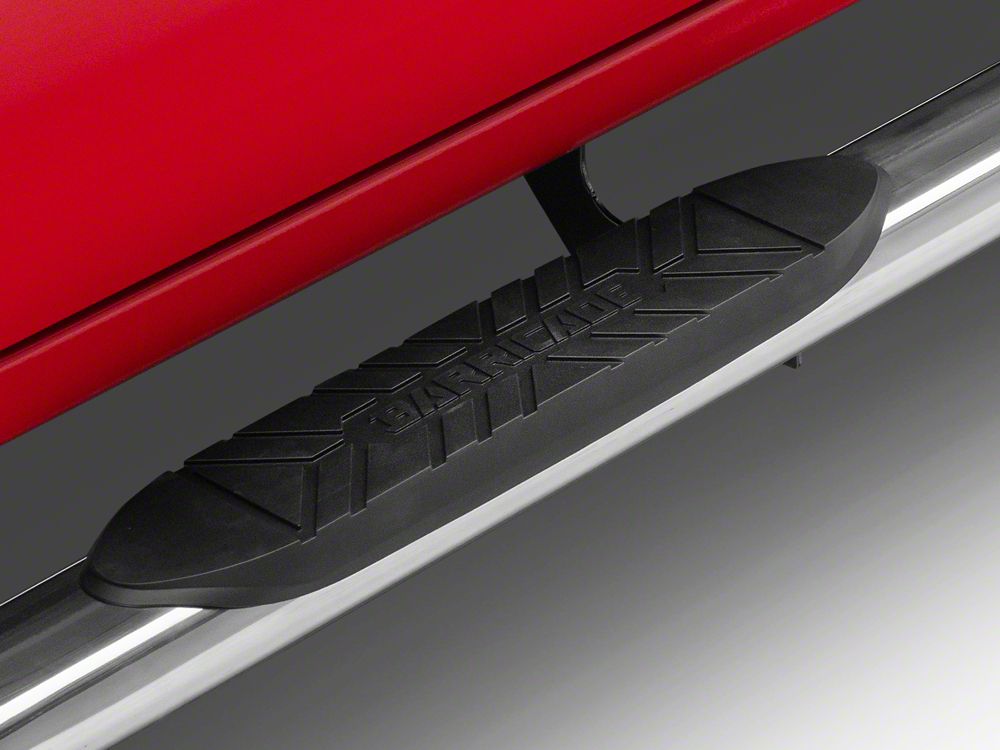 Barricade E-Series 5-Inch Oval Bent End Side Step Bars; Stainless Steel (19-25 Sierra 1500 Crew Cab)
