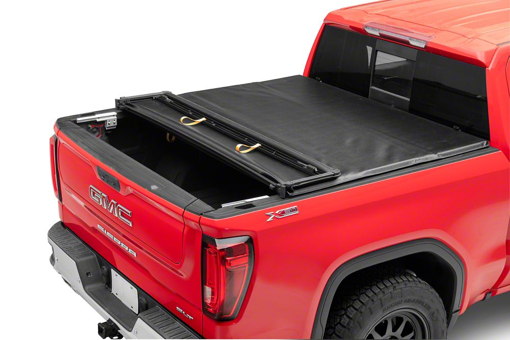 Barricade Soft Quad-Fold Tonneau Cover (19-25 Sierra 1500 w/ 5.80-Foot Short Box)