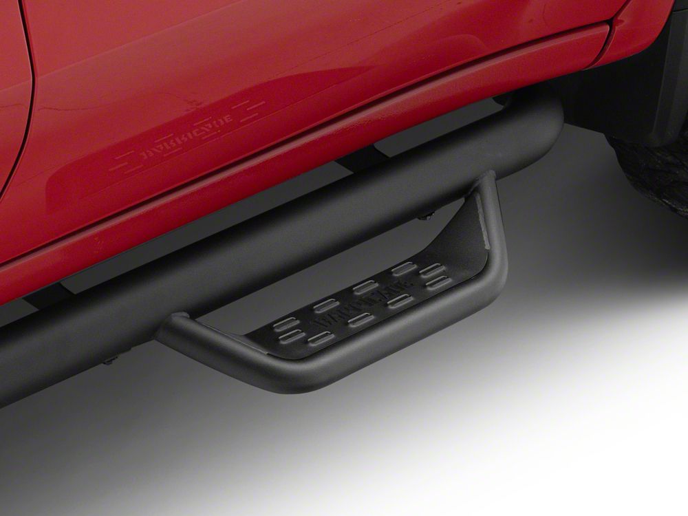 Barricade Tubular Drop Steps; Fine Textured Black Finish (19-25 Sierra 1500 Crew Cab)
