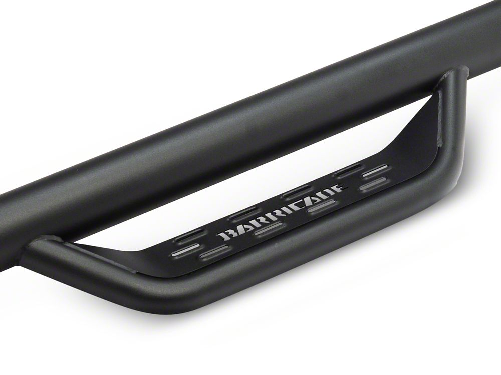 Barricade Tubular Drop Steps; Fine Textured Black Finish (19-25 Sierra 1500 Crew Cab)