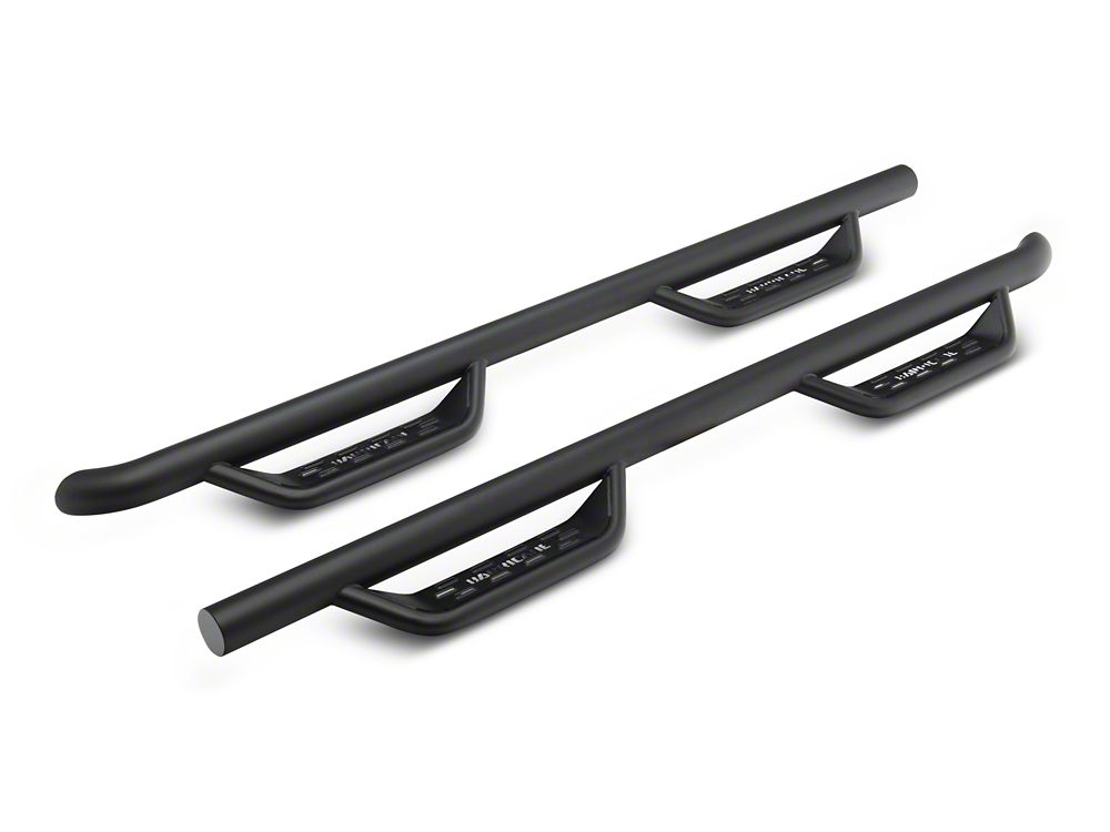 Barricade Tubular Drop Steps; Fine Textured Black Finish (19-25 Sierra 1500 Double Cab)