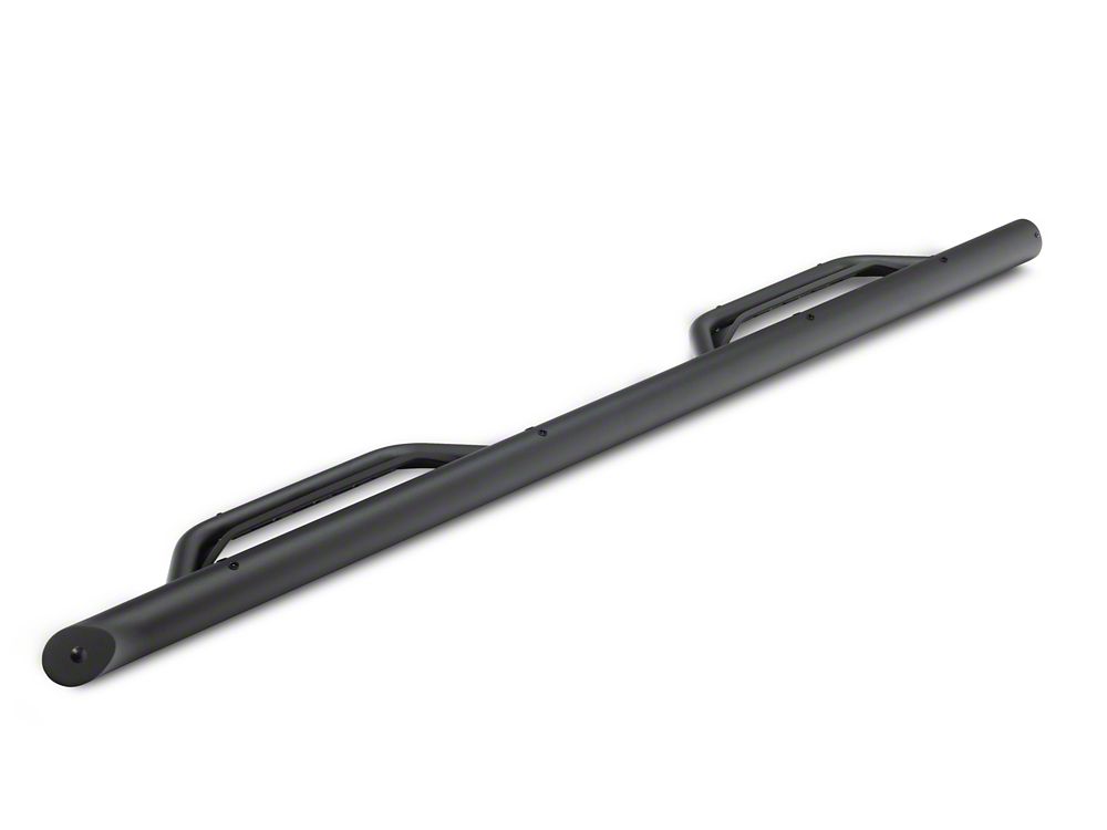 Barricade Tubular Drop Steps; Fine Textured Black Finish (19-25 Sierra 1500 Double Cab)