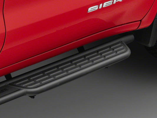 Barricade Formed HD Running Boards; Textured Black (19-25 Sierra 1500 Crew Cab)