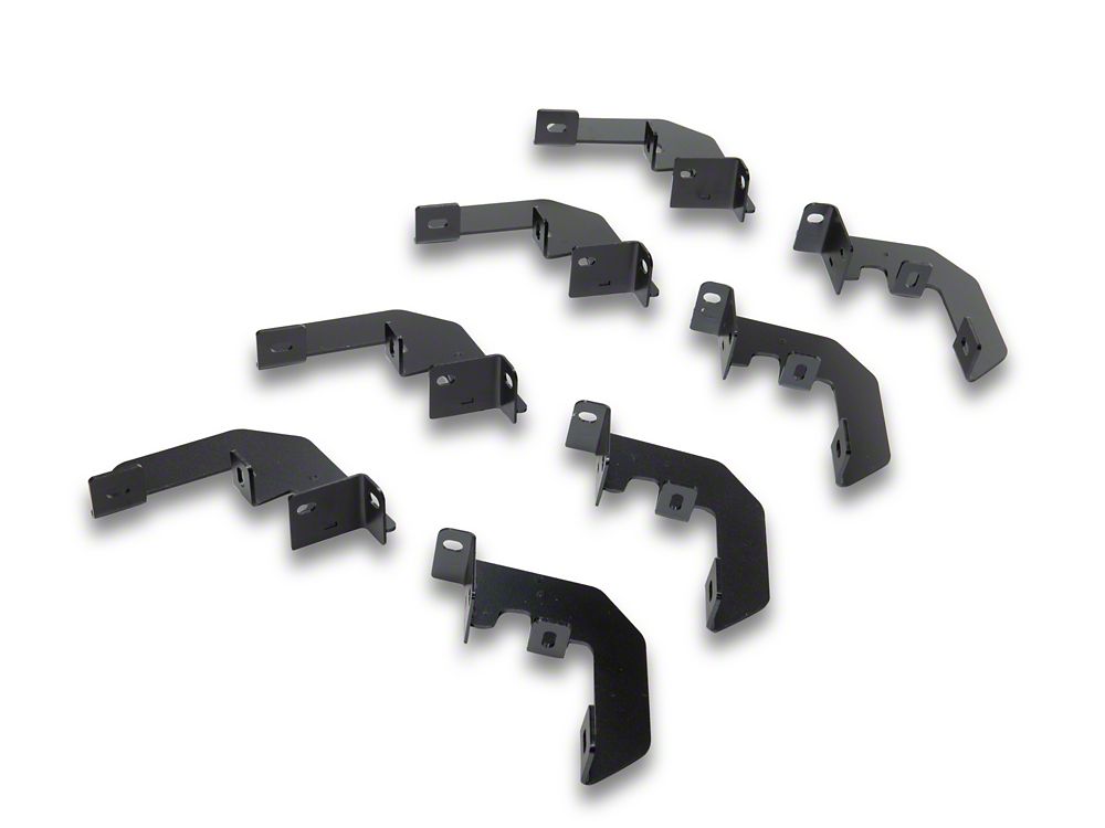 Barricade Canyon Drop Steps; Textured Black (19-25 Sierra 1500 Crew Cab)