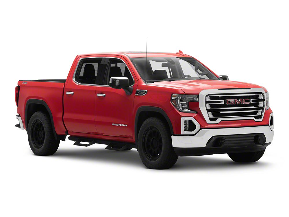 Barricade Canyon Drop Steps; Textured Black (19-25 Sierra 1500 Crew Cab)