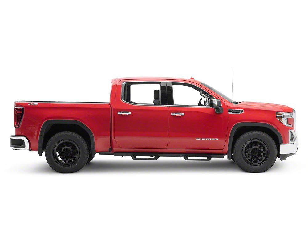 Barricade Canyon Drop Steps; Textured Black (19-25 Sierra 1500 Crew Cab)