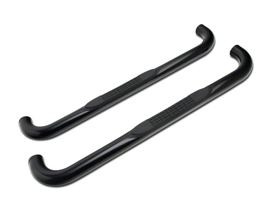 Barricade 3-Inch 90 Degree Bent End Side Step Bars; Black (17-25 F-350 Super Duty Regular Cab)