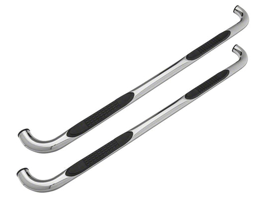 Barricade 3-Inch 90 Degree Bent End Side Step Bars; Stainless Steel (17-25 F-250 Super Duty SuperCrew)