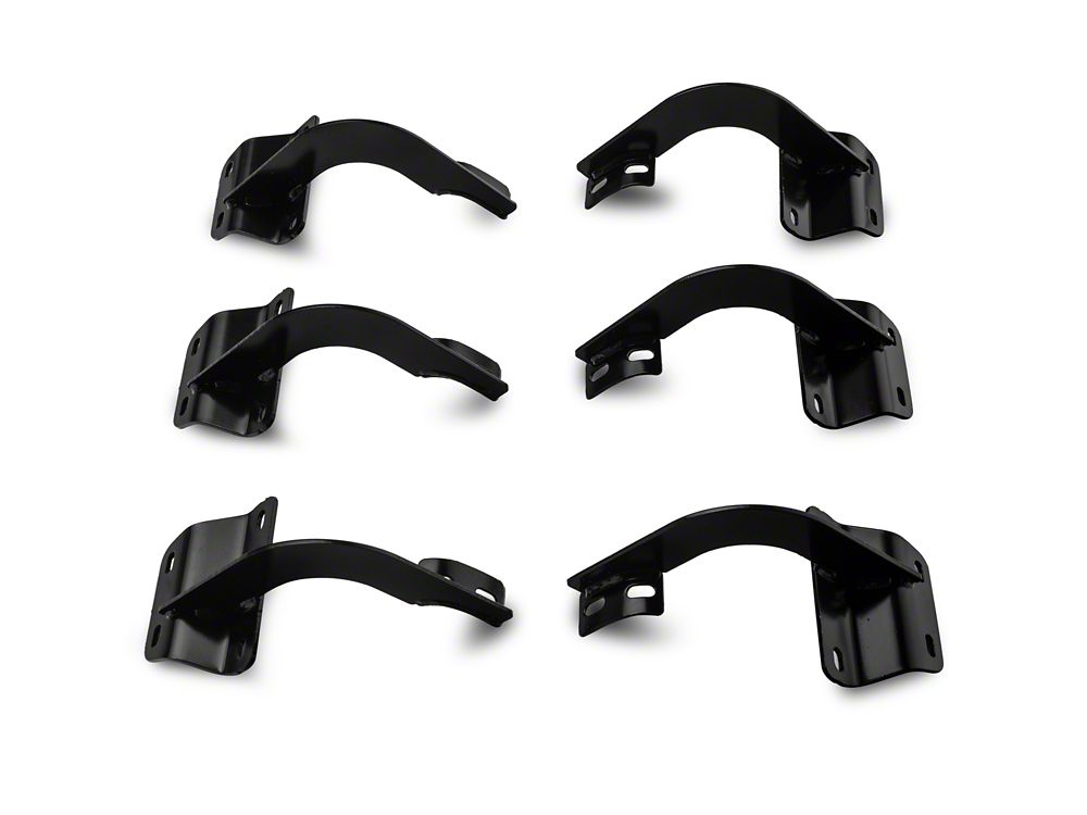 Barricade 5-Inch Oval Straight End Side Step Bars; Black (17-25 F-250 Super Duty SuperCrew)