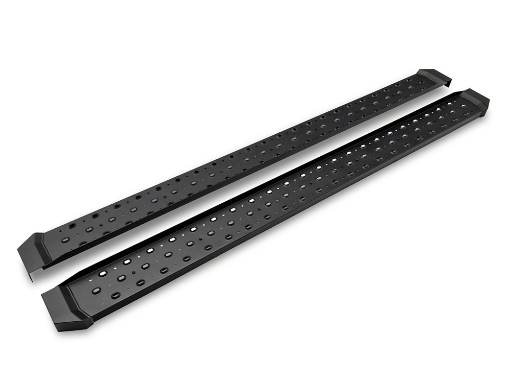 Barricade Rattler Running Boards; Black (17-25 F-250 Super Duty SuperCrew)
