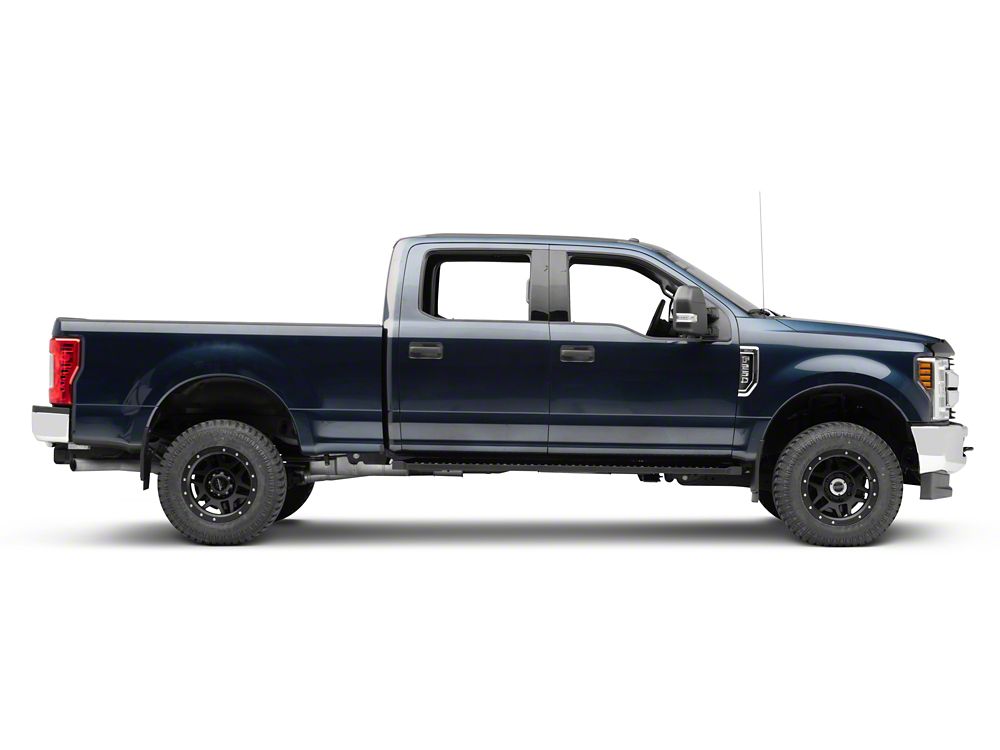 Barricade Rattler Running Boards; Black (17-25 F-250 Super Duty SuperCrew)