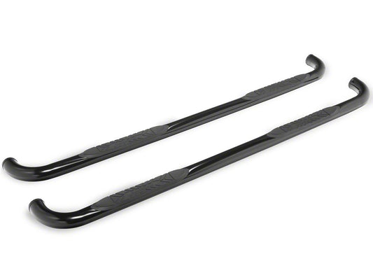 Barricade E-Series 3-Inch Side Step Bars with 90 Degree Bent Ends; Black (17-25 F-250 Super Duty SuperCrew)