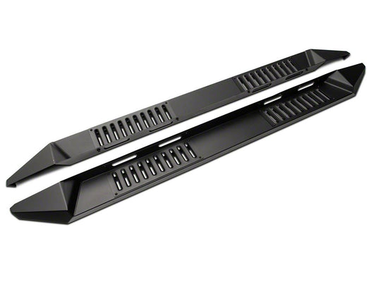 Barricade Steel Running Boards; Black (07-19 Sierra 3500 HD Crew Cab)