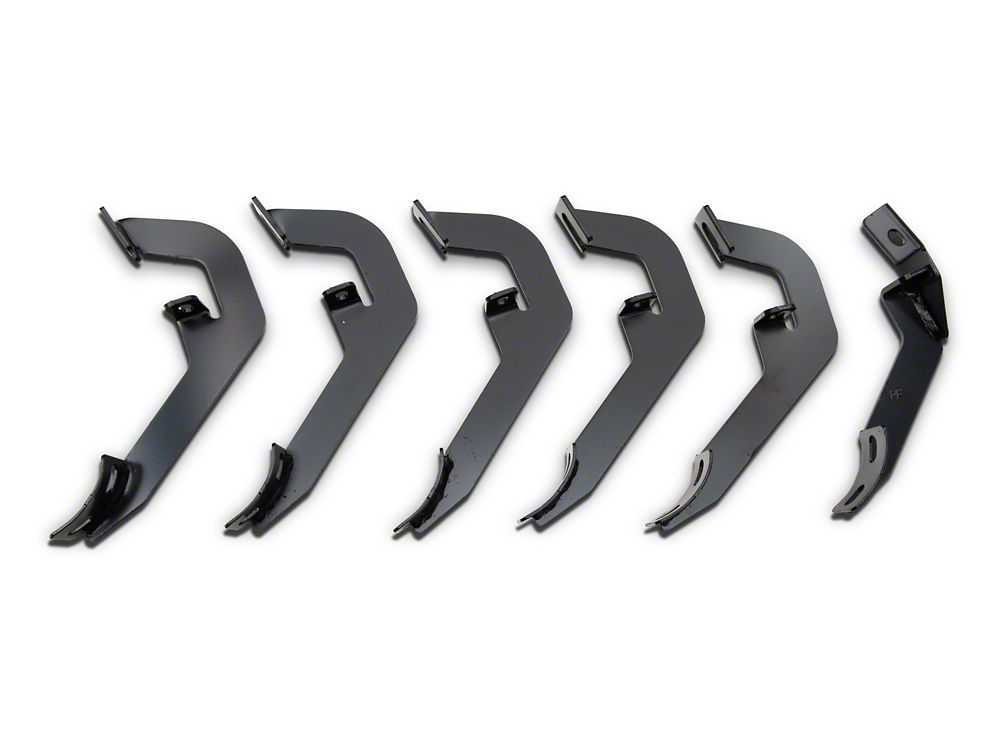 Barricade 5-Inch Oval Straight End Side Step Bars; Rocker Mount; Stainless Steel (07-19 Sierra 3500 HD Extended/Double Cab)