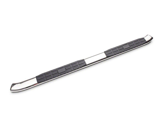 Barricade 5-Inch Oval Bent End Side Step Bars; Stainless Steel (20-25 Sierra 3500 HD Double Cab)