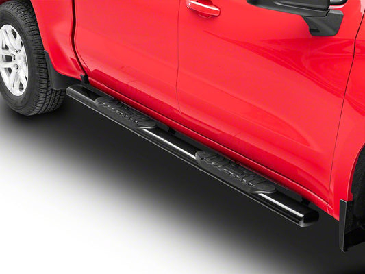 Barricade 5-Inch Oval Side Step Bars; Black (20-25 Sierra 3500 HD Crew Cab)