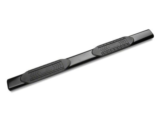Barricade 6-Inch Oval Straight End Side Step Bars; Black (20-25 Sierra 3500 HD Double Cab)