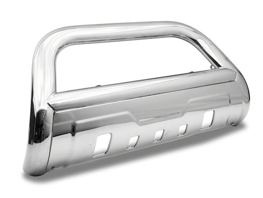 Barricade 3.50-Inch Oval Bull Bar with Skid Plate; Stainless Steel (10-18 RAM 3500)