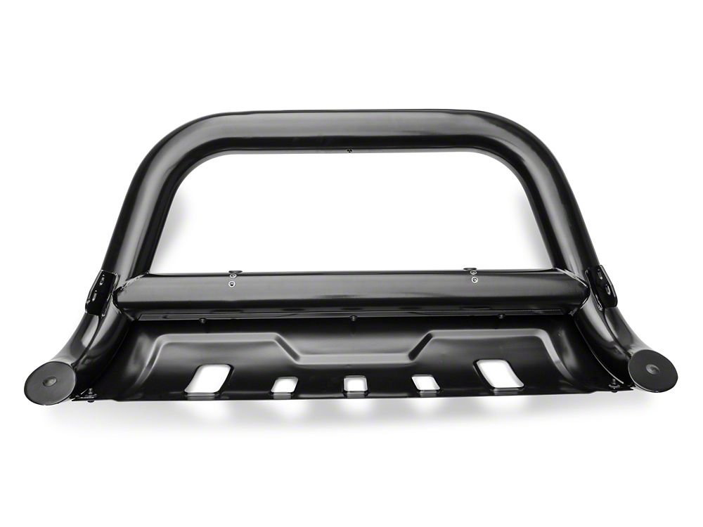 Barricade 3.50-Inch Oval Bull Bar with Skid Plate; Black (11-19 Silverado 3500 HD)