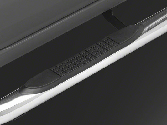 Barricade 3-Inch Side Step Bars; Stainless Steel (20-25 Silverado 3500 HD Crew Cab)