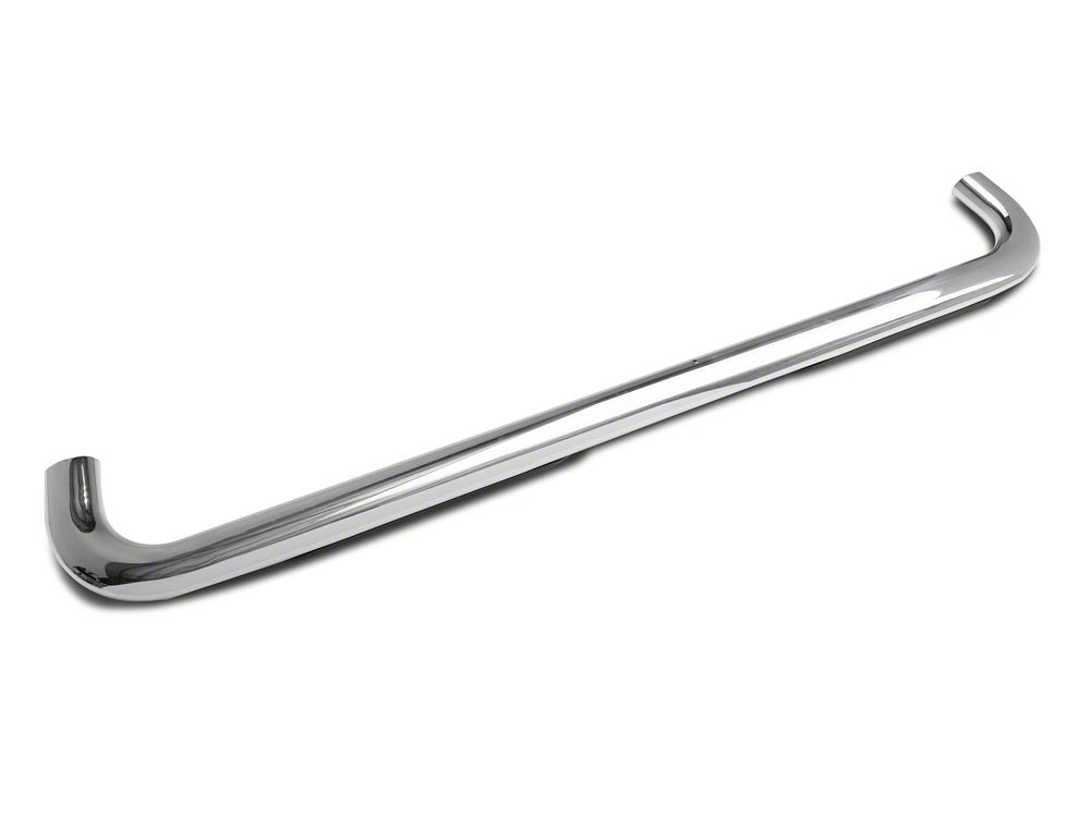 Barricade 4-Inch Oval Bent End Side Step Bars; Stainless Steel (20-25 Silverado 3500 HD Crew Cab)