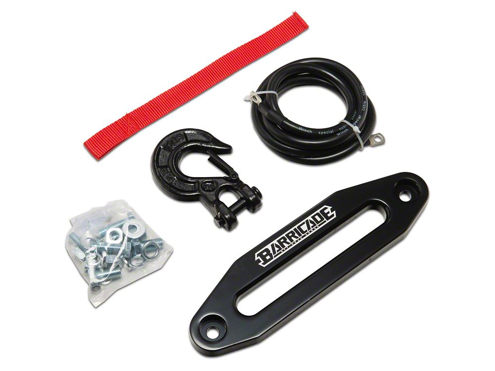 Barricade 9,500 lb. Winch with Black Synthetic Rope (Universal; Some Adaptation May Be Required)