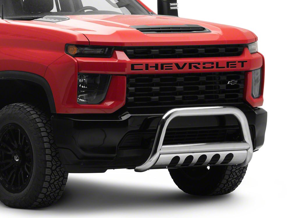 Barricade 3-Inch Bull Bar; Stainless Steel (20-25 Silverado 3500 HD)